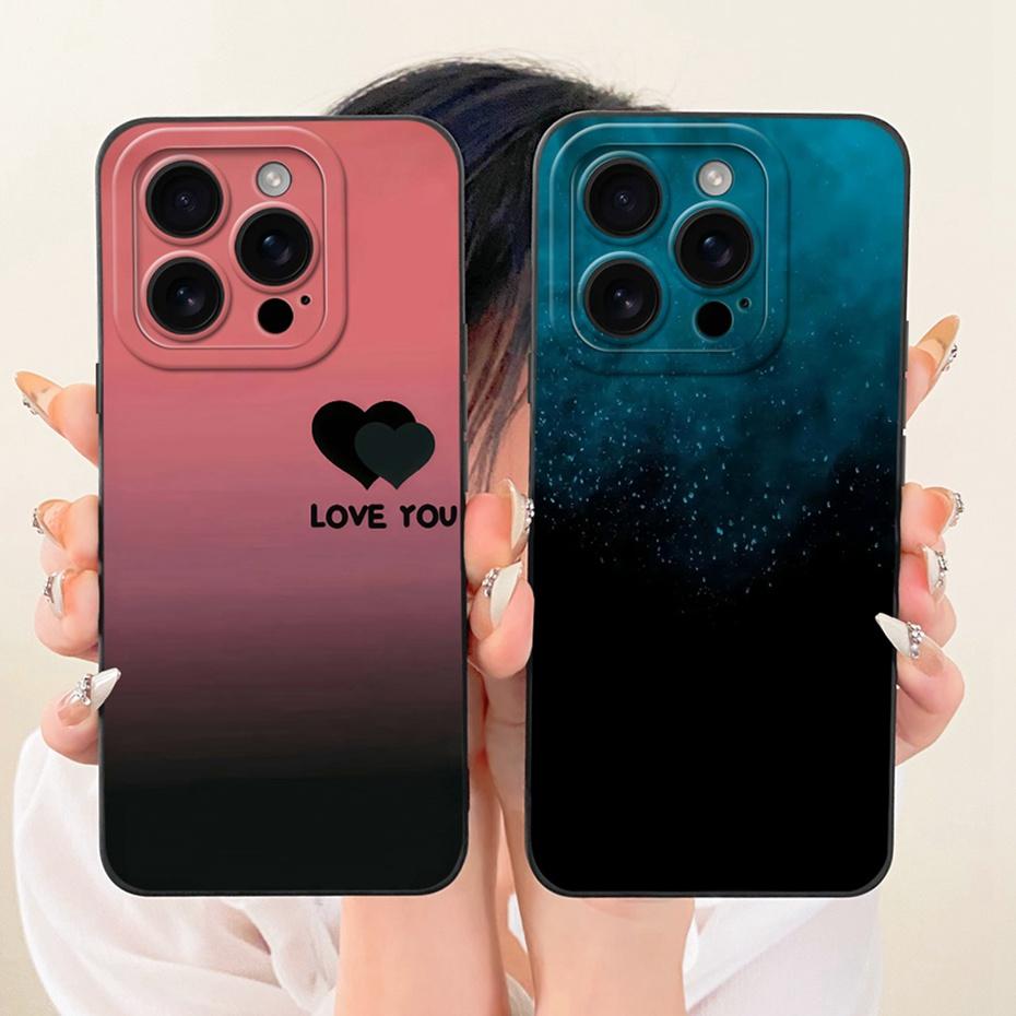 Cute Printed Phone Case For iPhone 16 Pro Max iPhone16 16Pro Soft Silicone Shockproof Cases For iPhone 16ProMax Covers Bumpers