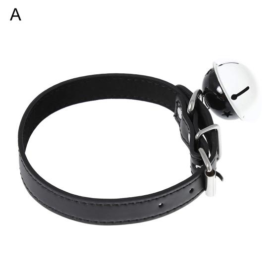 Opaska na kołnierz Seksowny metalowy dzwonek ze sztucznej skóry Wygodny pasek na szyję do sypialni