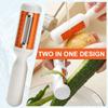 2-In-1 Swivel Vegetable Peeler Rotating Design Potato Scrubber Brush Stainless Steel Scrubbing And Peeling Knife Kitchen Gadgets