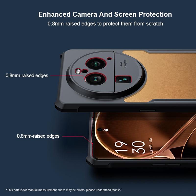 

XUNDD For Oppo Find X6 Pro Protective Phone Case Acrylic+TPU Shockproof Cellphone Cover A