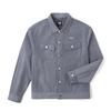 Comfortable Y2K Millennium Metallic Design Lapel Nylon Rider Jacket Men Jackets Gray Blue LMT0090222RZ00FA05986