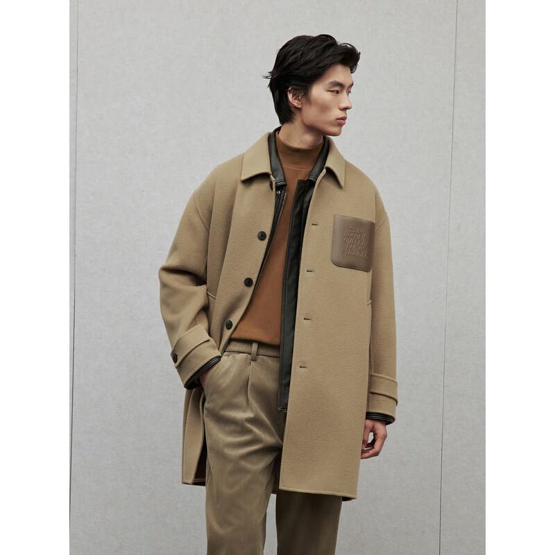 GXG Men's Fashion Long Wool Overcoat