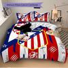 Atletico Madrid Crest Print 3Pcs Bedding Setduvet Cover With 2 Bedropillowcase Home Birthday Gift