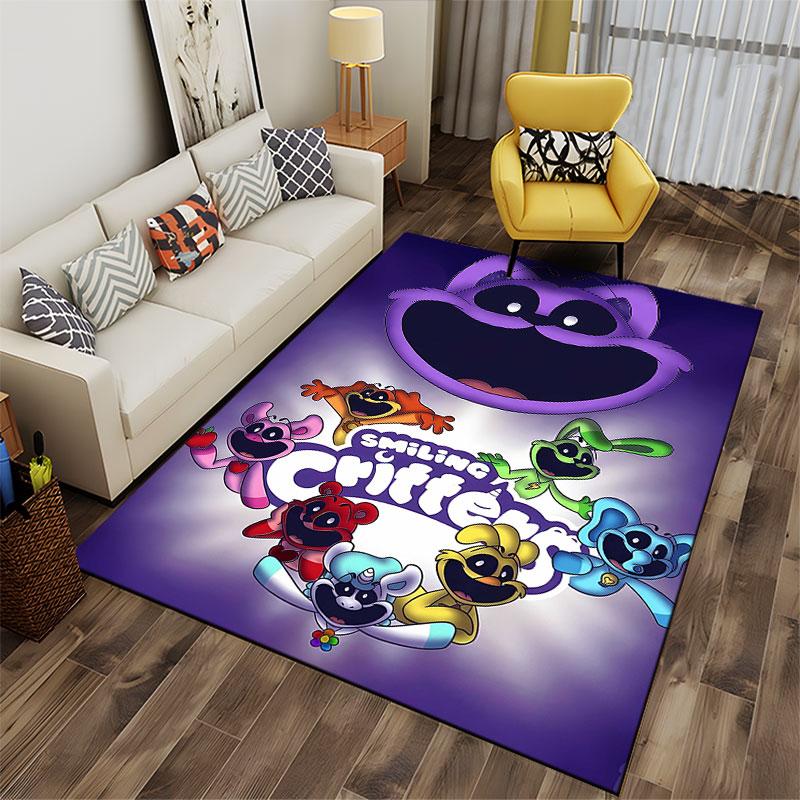 Smiling Critters Colorful Design Suitable As a Non-slip Mat for the Living Room or Bedroom Sofa