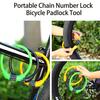 Bicycle Lock High Strength Rust-proof Sturdy Construction Four-digit Easy To Carry Anti-theft Zinc Alloy Road Bike Safety Lock