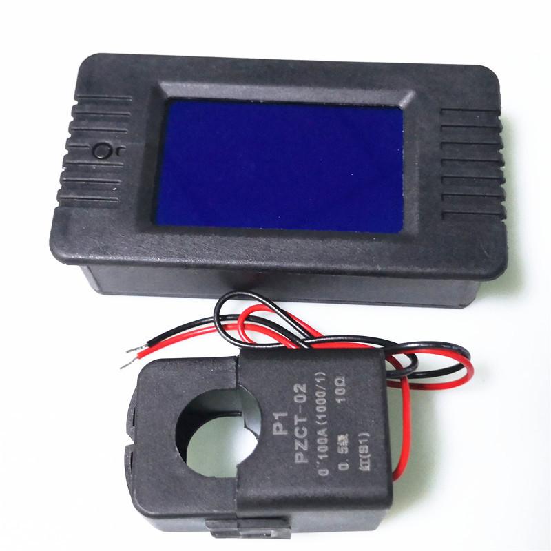LCD Digital Ammeter Voltmeter Power Meter Energy Meter Electricity Meter PZEM 022 AC 80-260V 100A with Closed/Open Type CT
