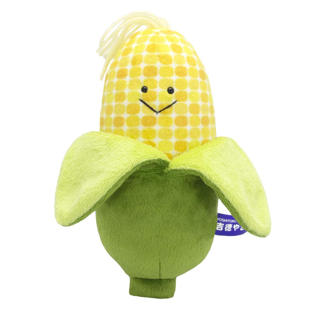 Yoshitoku Vegetable Friends Sweet Corn Plush Size 180256 Toy, H18.5cm,