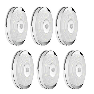 PIR Motion Sensor Under Cabinet LED Kitchen Lights Battery Night Lamp Stairs/Closet/Wardrobe Lighting LED Puck Lights Warm White