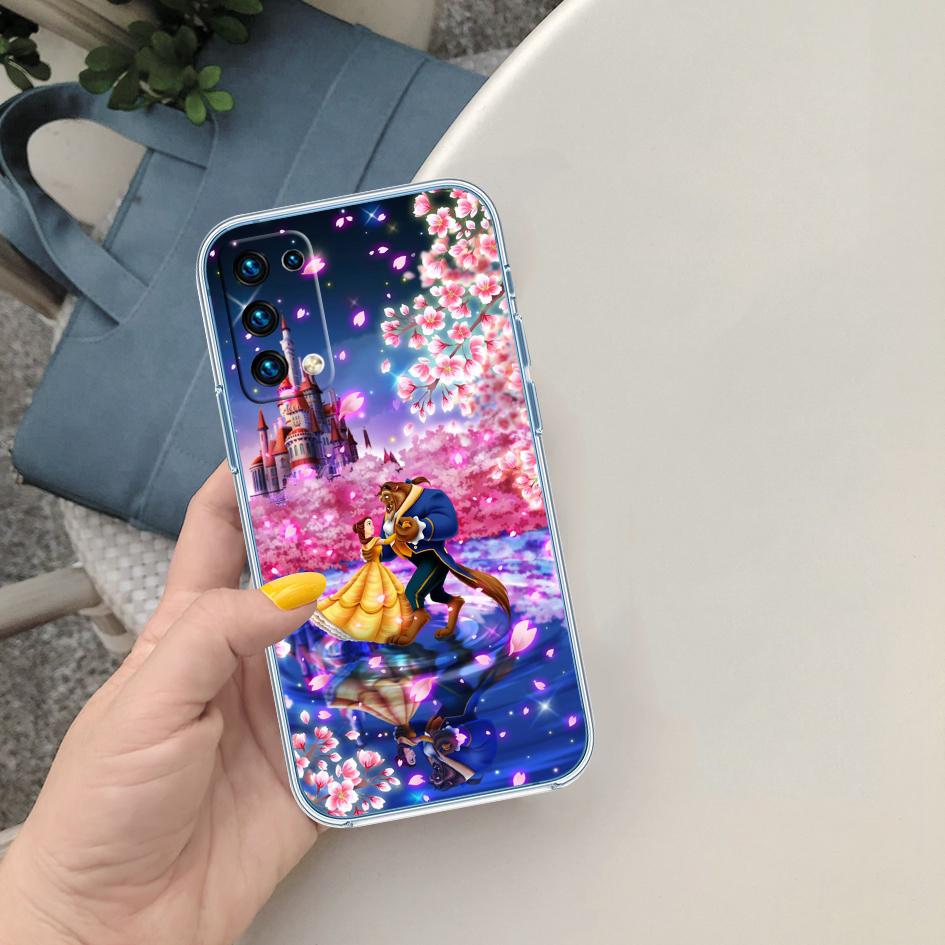 CJ18 Beauty and the Beast Soft Shell Transparent Phone Case for Motorola Moto G7 G8 G9 G84 G85 G73 G24 G15 Z2 Play Power Plus