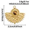 5pcs Real Natural Stone Tiger Eye Charm Sun Eye Oval Boho Pendant Gold Color Stainless Steel Pendants For Jewelry Making Finding