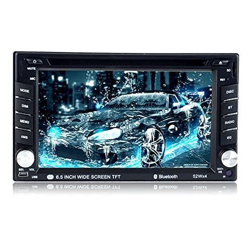 PolarLander 2-DIN Универсальная автомобильная стереосистема 6,5 дюйма с радио, DVD/USB/SD-плеером, HD-мультимедиа, Bluetooth, Сенсорным экраном, Камерой заднего вида