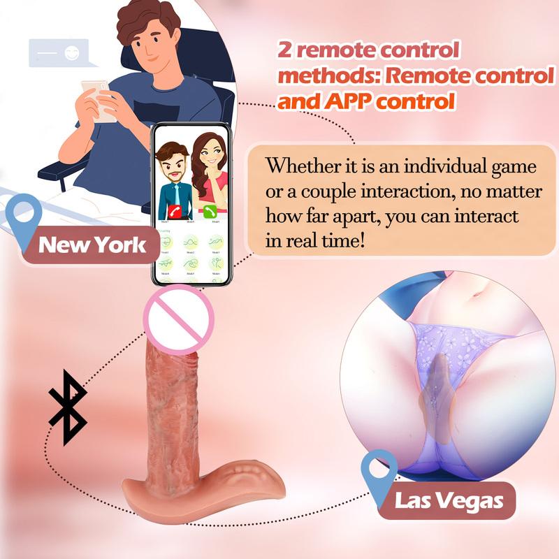 Remote Control Thrusting Realistic Dildo Sex Toy for Women Wireless Telescopic Dick Masturbator Soft Vibrator Penis Adult Goods