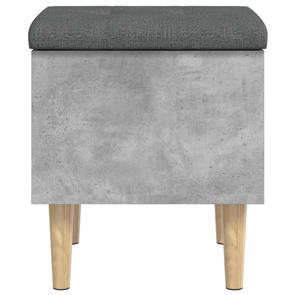 Storage Bench Concrete Gray 42x42x46 Cm Engineered Wood