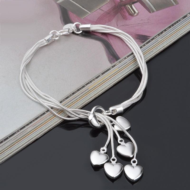 Hot Fashion Charm Tassel Heart Pendant  Chain Bracelets