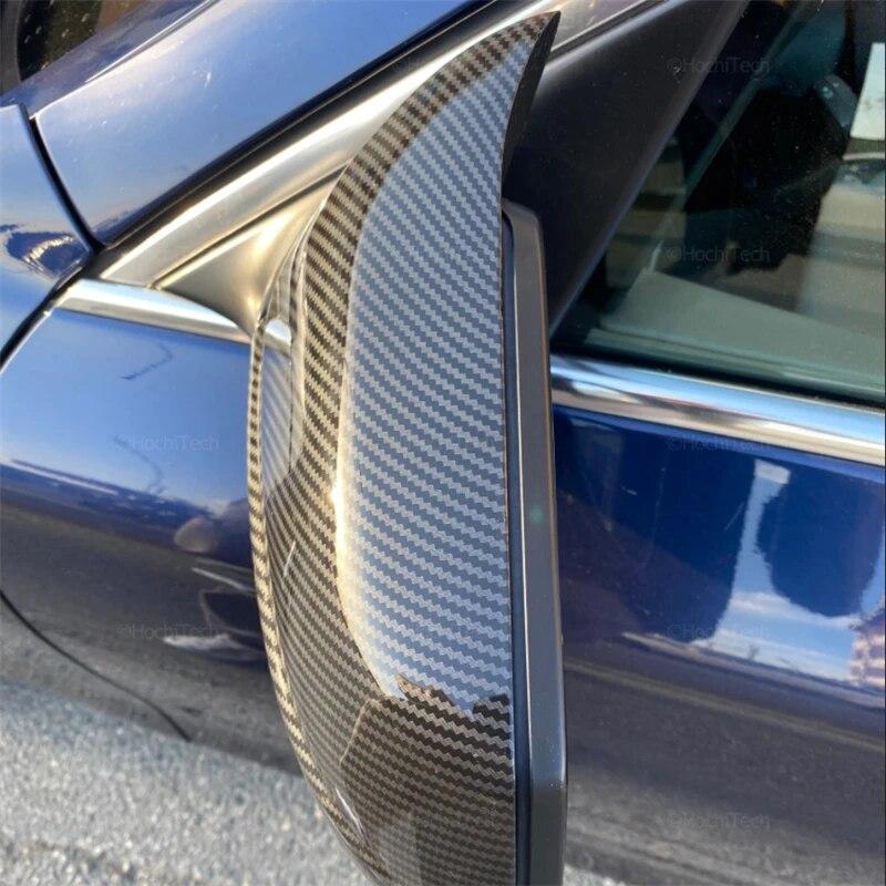 2 bucăți fibră de carbon model negru capac oglinzi laterale capace de suprapunere de înlocuire pentru BMW Seria 5 F10 F11 F18 2010-2013 Accesorii