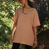 Timberland Casual Back Print Desert Environment Round Neck Short Sleeve T-Shirt Unisex Tops Light-Pink A6CHE-662