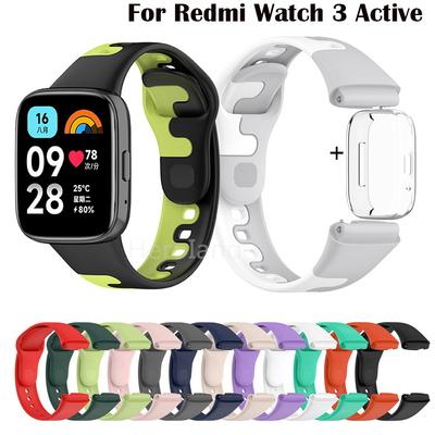 Λουράκι Ρολογιού Για Redmi Watch 3 Active Λουράκι SmartWatch Μαλακά Σιλικονούχα Βραχιόλια Βραχιόλι Για Redmi Watch3 Lite Λουράκι Με θήκη
