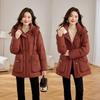 Women's Mid-Length Hooded Down Jacket - Winter Fashion Coat YE6320