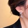 Spring and summer butterfly flashing zircon earrings, high-end elegant lady, sweet and cute butterfly versatile exquisite ear jewelry