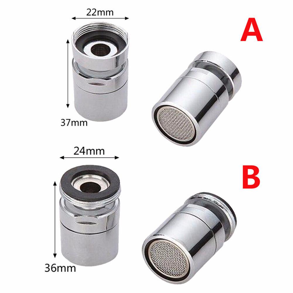 360-Degree Rotate Water Faucet Aerator Brass Faucet Aerator Silver