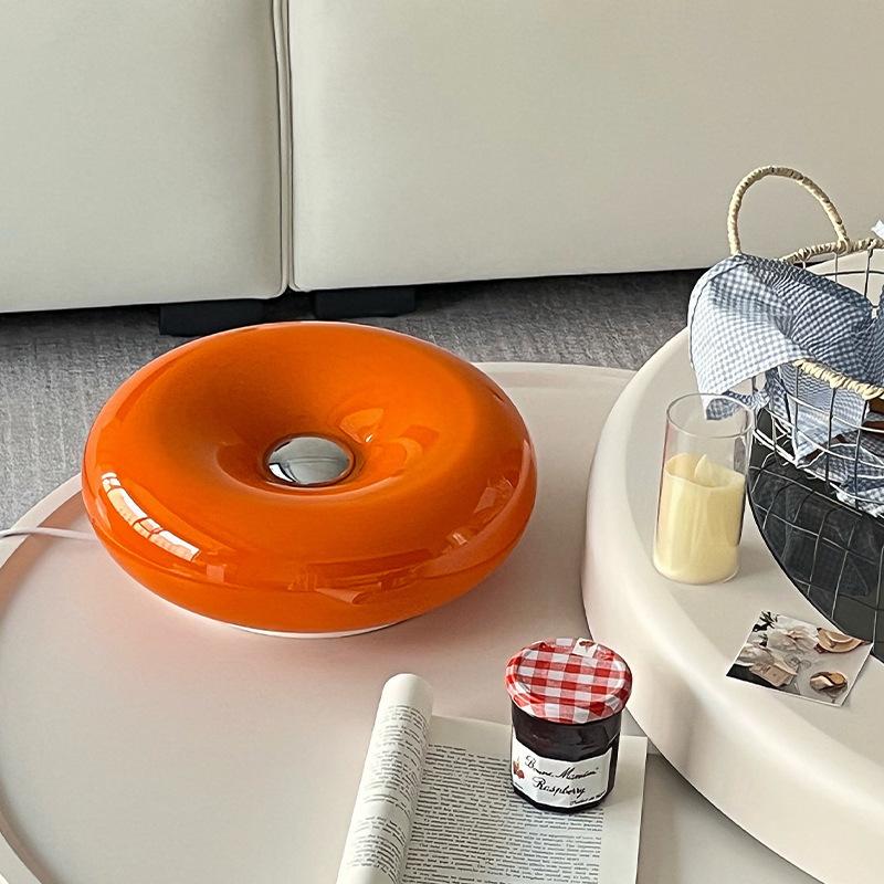 LED-Wandleuchte Cremefarbener Donut-Stil mit Touch-Schalter, Moderne Innenraumdekorationsbeleuchtung für Schlafzimmer, Wohnzimmer, Esszimmer, Arbeitszimmer und Heimambiente
