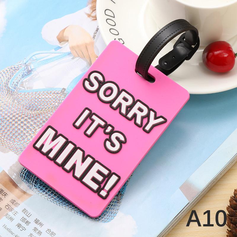 Novelty Strong Luggage Tag Silicone Letter Suitcase Name Address ID Tag Holiday
