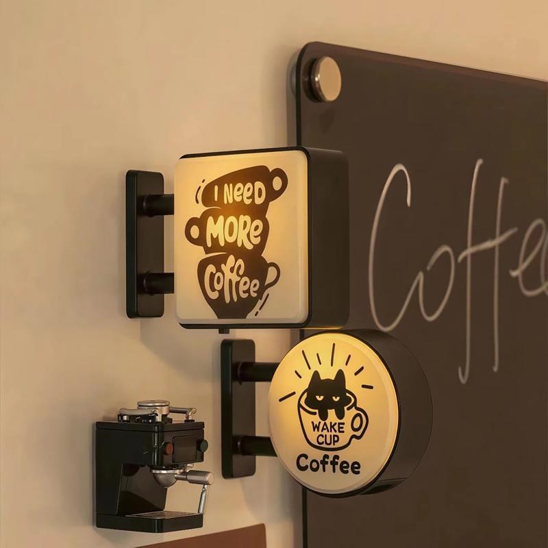 Mini Lightbox Fridge Magnet Coffee Creative Tourism Souvenir Magnetic Luminous Light Box Home Decoration Gift
