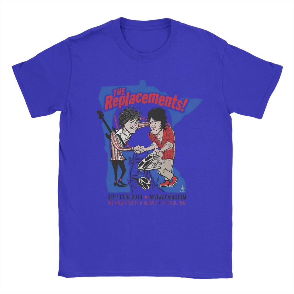 Fun The Replacements Midway Stadium Concert Tour T-Shirts for Men Cotton T Shirts Tee Shirt Birthday Present Clothes