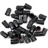 Dsycar 30 Pack TPMS Tire Valve Stem Caps, Black Plastic Long Stem Caps for TR20008 TPMS Valve Caps with Rubber Gasket