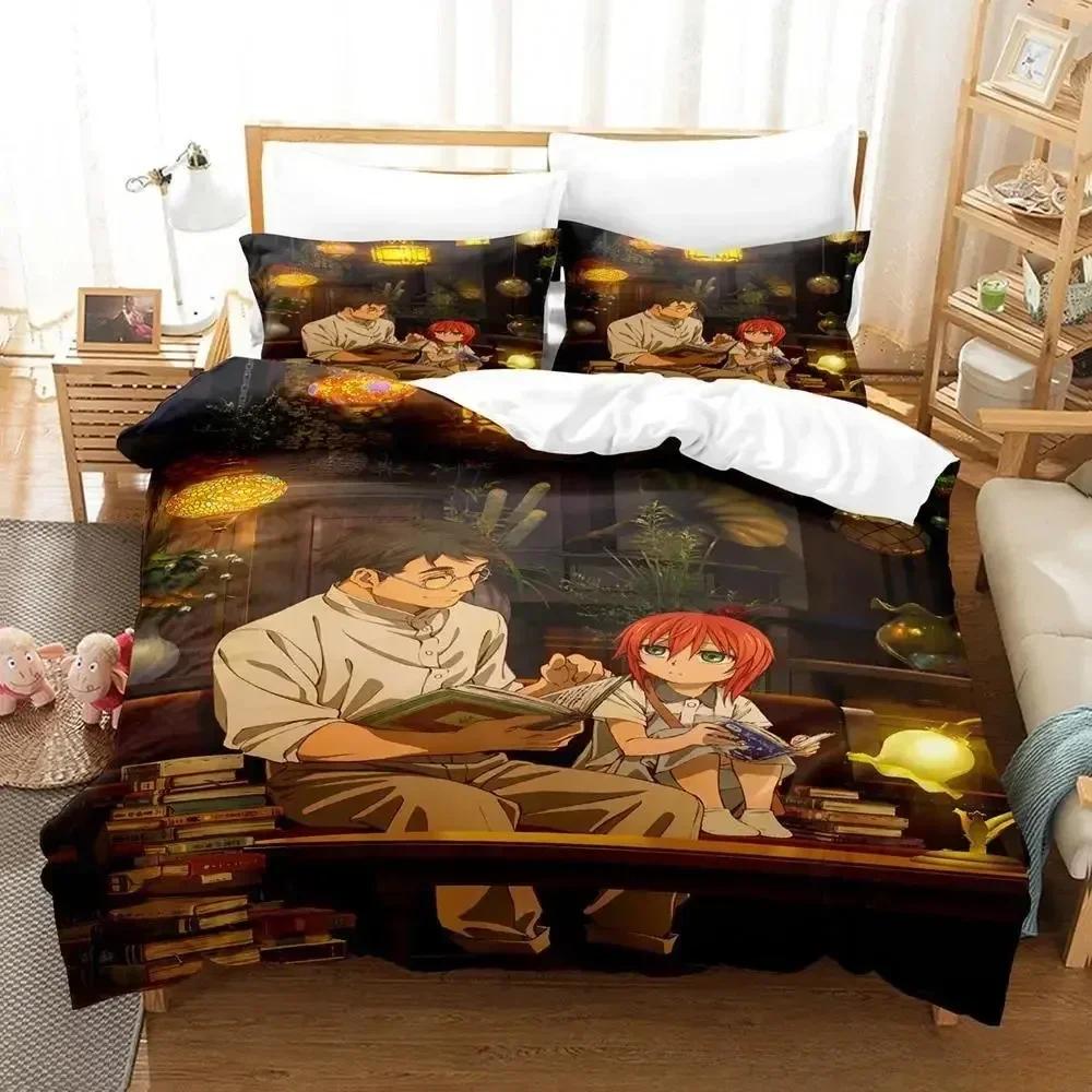 3D Print  Mahou Tsukai no Yome Bed Set Duvet Cover Pillowcase Bedding Set Bed Linen Sheet Quilt Cover Full Queen King Size