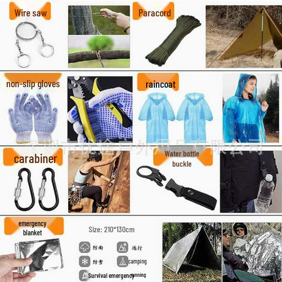 Zestaw przetrwania trzęsienia ziemi: Zestaw ratunkowy schronienie awaryjne i pierwsza pomoc