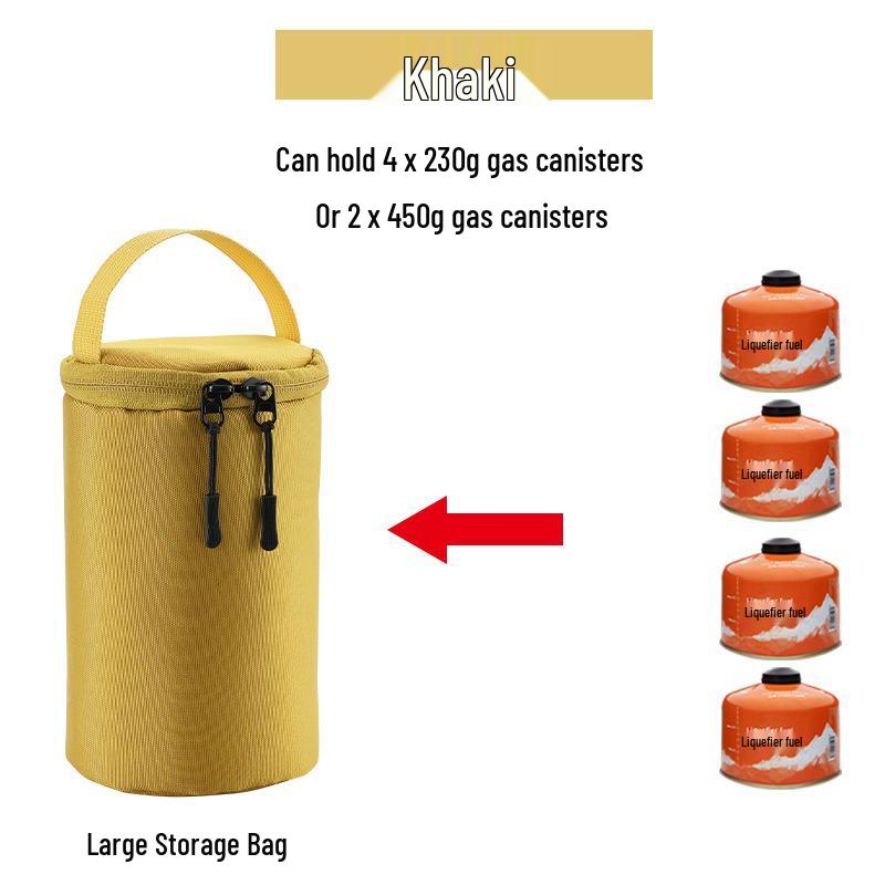 Outdoor Round Cylinder Gas Lantern Storage Bag – Portable, Anti-Collision Pouch for Camping