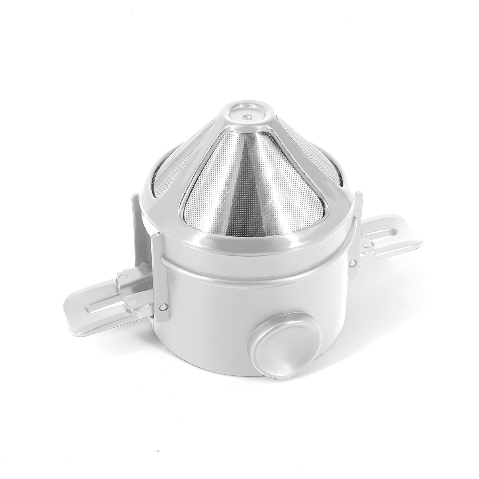 

Фильтр для кофе Складной портативный держатель для капельного кофе из нержавеющей стали Корзина-воронка Многоразовый держатель для чайника Кофейная капельница белый