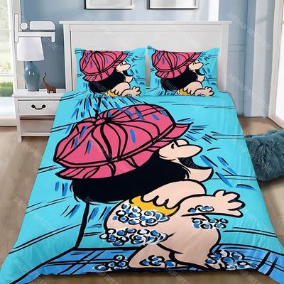 Cartoon Bettbezug Kissenbezug Bettwäscheset Erwachsener Junge M-Mafalda Mädchen Schlafzimmer Dekoration Kinder Geschenk Einzel Doppel Große Größe