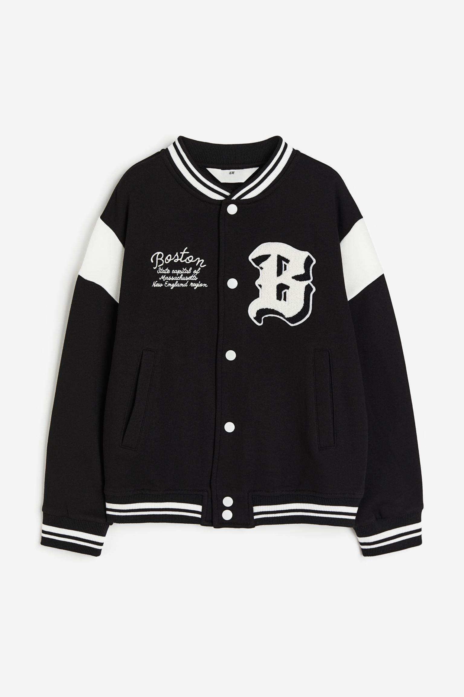 

Motif-detail baseball jacket