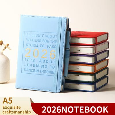 2026 Wochenplaner Tägliches Produktivitätsnotizbuch mit Monatsübersicht Hardcover-Organizer für Arbeit Schule