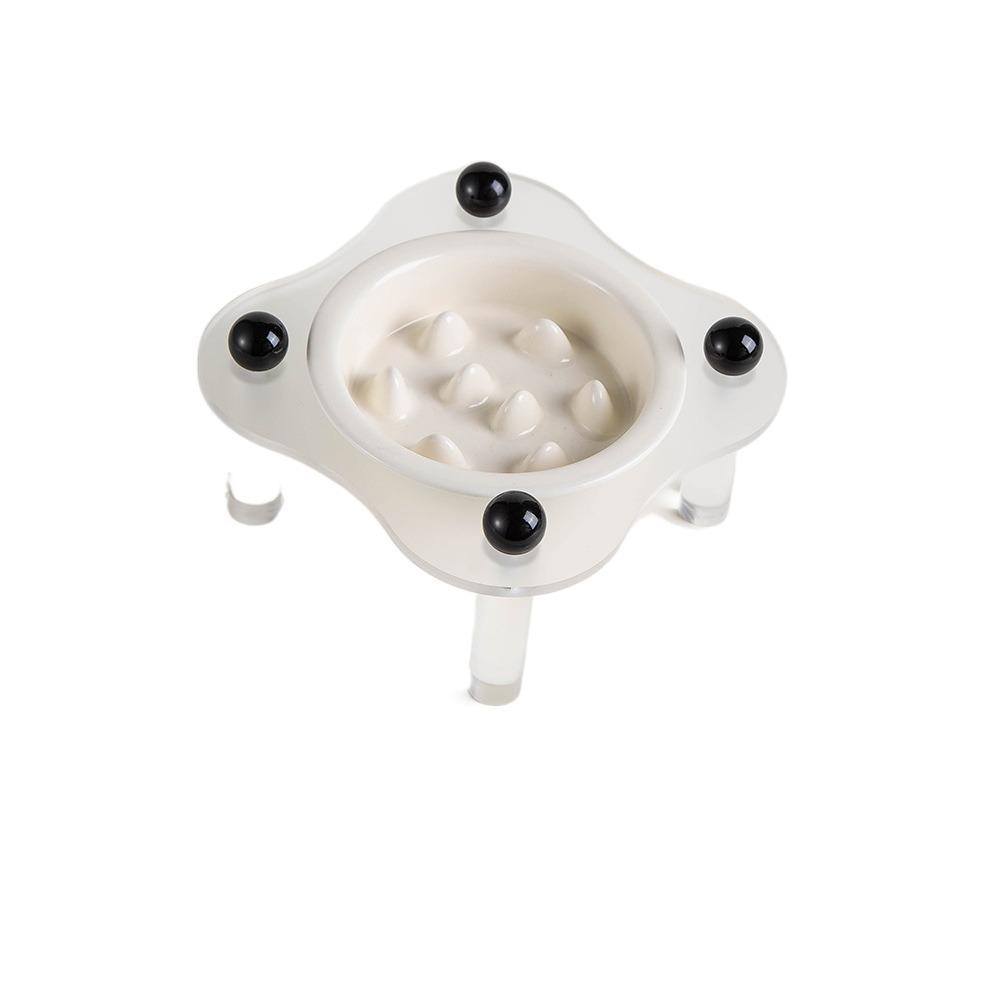 

Миска-пазл для щенков против рвоты, замедляющая скорость еды, керамическая миска для кошек с подставкой, кролик бежевый