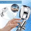 Hydro Jet High Pressure Shower Head Handheld Filtered Shower Head with Filter Beads Turbocharged Shower Head Kit with Replacement Hose/Bracket/Bead