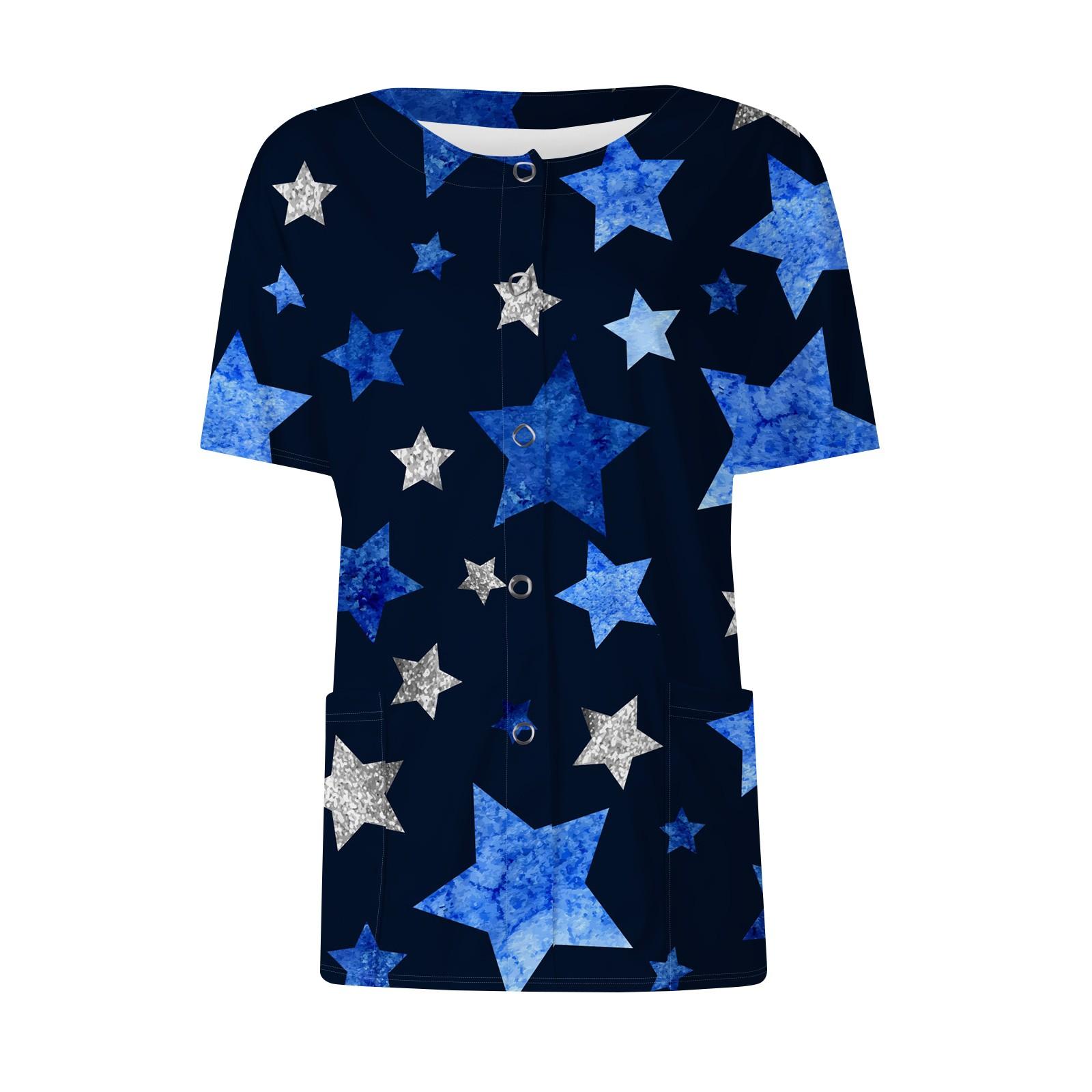 

Женские карманы с короткими рукавами и рисунком, воротник-стойка с рабочим принтом, однобортная защитная одежда, куртка-кардиган, топ XL