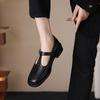 British Fashion Single Shoes Women's 2025 Spring New Real Leather Shoes JK Uniform Shoes T-Shaped Versatile Loafers