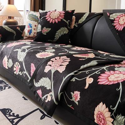 American Retro Sofa Cushion, Universal Non-Slip In All Seasons, Advanced Seat Cushion  New Light Luxury Sofa Cover Cover Cloth