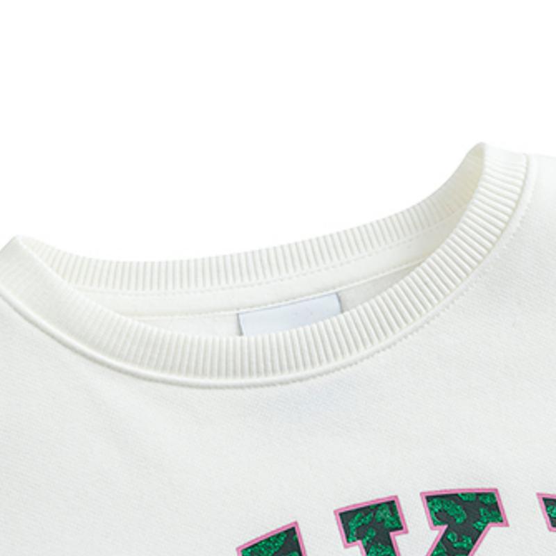 Nike Sweatshirt Round Neck Letter Stylish Long Sleeve Kids tops Cotton-Candy NY2442103PS-001