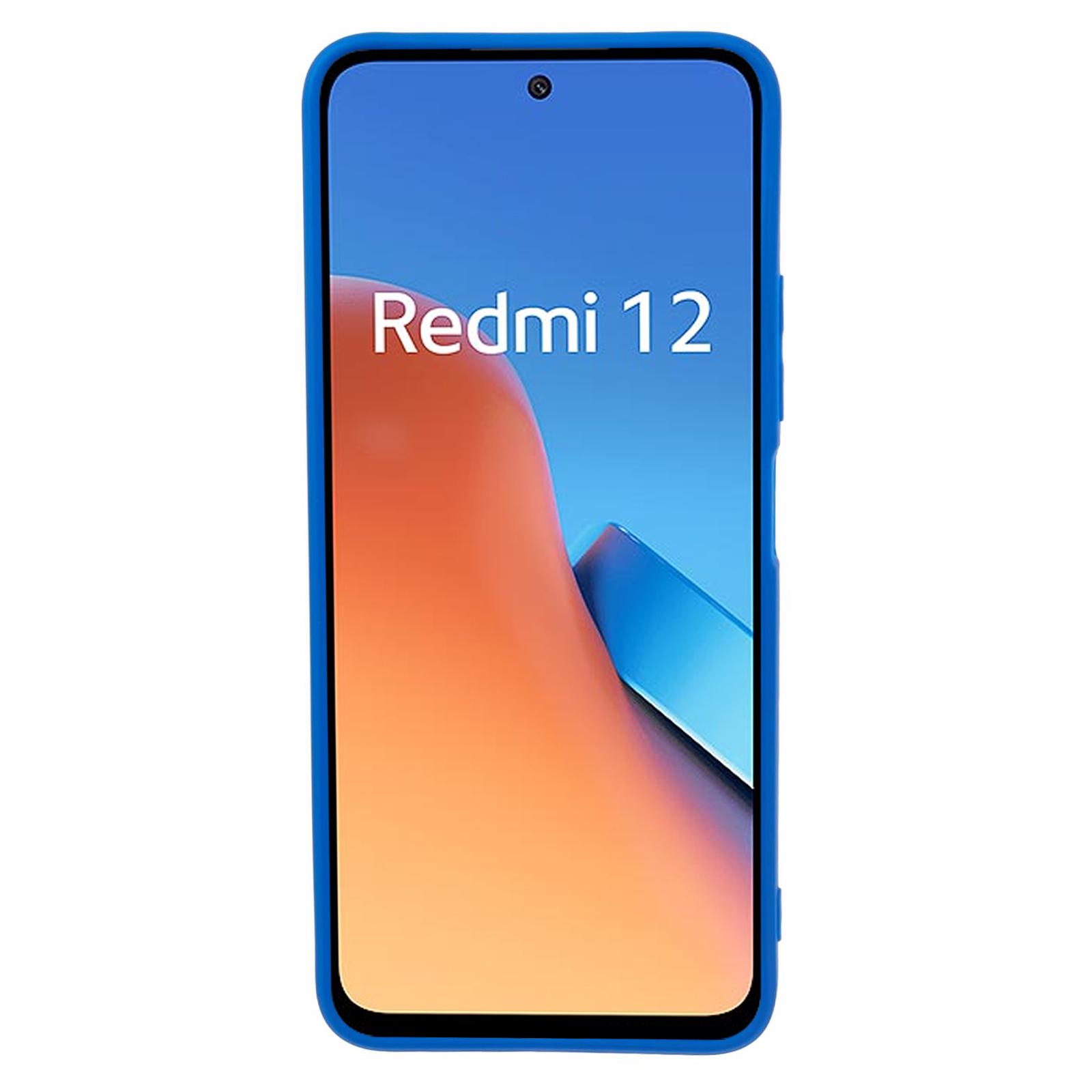 

YX Series For Xiaomi Redmi 12 4G Case Anti-drop Matte TPU Cover (Precise Cutout) Blue