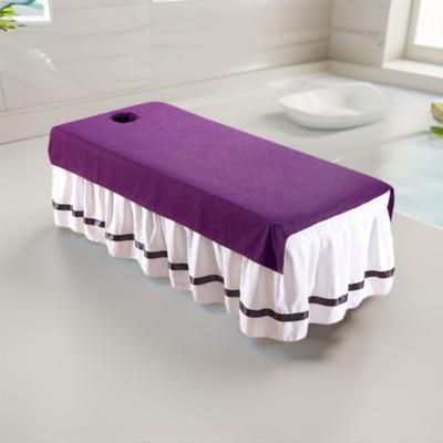 Comfortable Beauty Salon Bed Sheet with Holes Oil-proof Massage Bed Bedspread Washable Breathable SPA Bedspread Spa