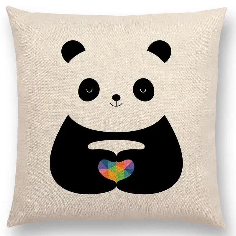 Latest Cartoon Animals Interesting Deer Panda Sheep Bulldog Chameleon Colourful Cushion Cover Car Sofa Throw Pillow Case