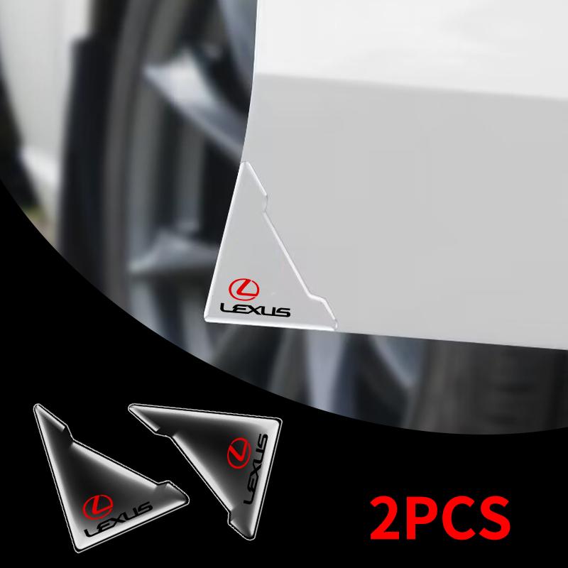 2pcs Transparent Silicone Anti-Scratch Stickers Car Door Corner Protection Cover For Lexus F SPORT GX460 Ct200h IS250 ES 220D
