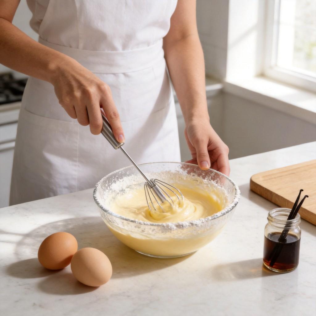 Stainless Steel Handheld Egg Beater With Rotating Whisk For Baking And Cooking