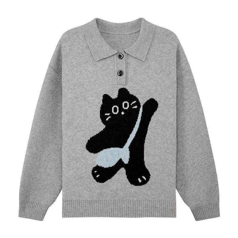 Zuoxi Girls V-Neck Polo Sweater 140