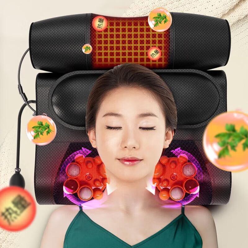 AUX Neck Massager Pillow with Air Pressure & Kneading CN plug (adapter included)