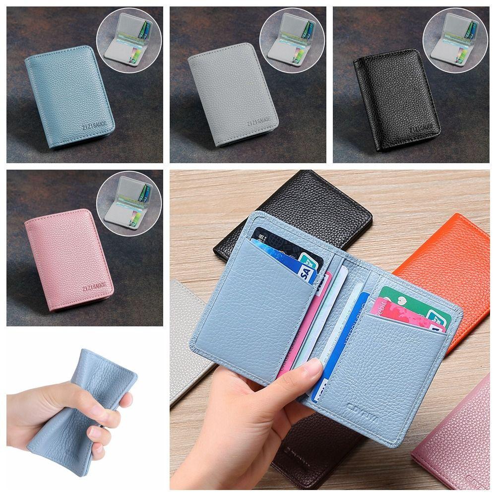 

Pu Leather Card Holder Ultrathin Card Bag Simple Coin Purse Kid серый